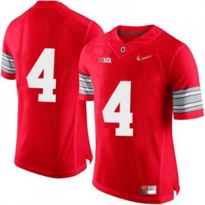 Men's NCAA Ohio State Buckeyes Only Number #4 College Stitched Diamond Quest Authentic Nike Red Football Jersey OY20N41FT